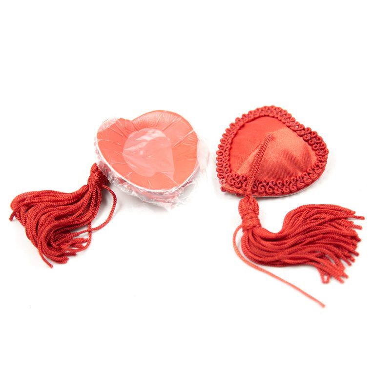 Pinch Burlesque Heart Red Ribbed Tepelkwastjes Hart Rood 987101572 5