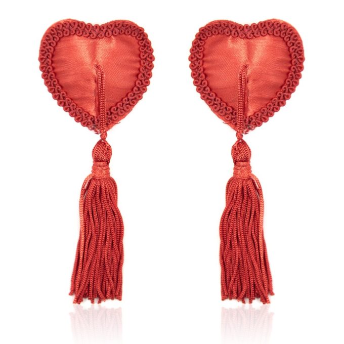 Pinch Burlesque Heart Red Ribbed Tepelkwastjes Hart Rood 987101572