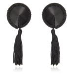 Pinch Burlesque Round Black Ribbed Tepelkwastjes rond Zwart 1