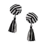 Pinch Burlesque Round Zebra Tepelkwastjes Rond ZwartWit nipple tassel 987101493 1