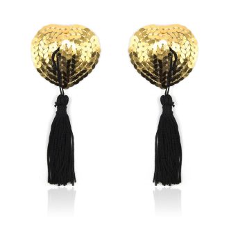 Pinch Burlesque Shining Heart GoldBlack Tepelkwastjes Hart GoudZwart tepelkwasten 987101391 1