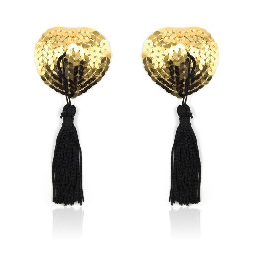 Pinch Burlesque Shining Heart GoldBlack Tepelkwastjes Hart GoudZwart tepelkwasten 987101391 1