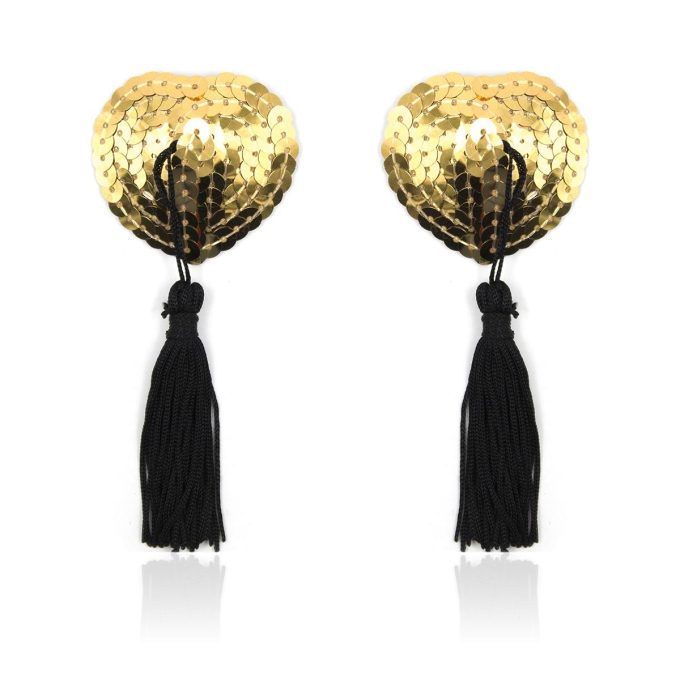 Pinch Burlesque Shining Heart GoldBlack Tepelkwastjes Hart GoudZwart tepelkwasten 987101391 1