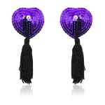 Pinch Burlesque Shining Heart PurpleBlack Tepelkwastjes Hart PaarsZwart nipple tassels 987101395 1