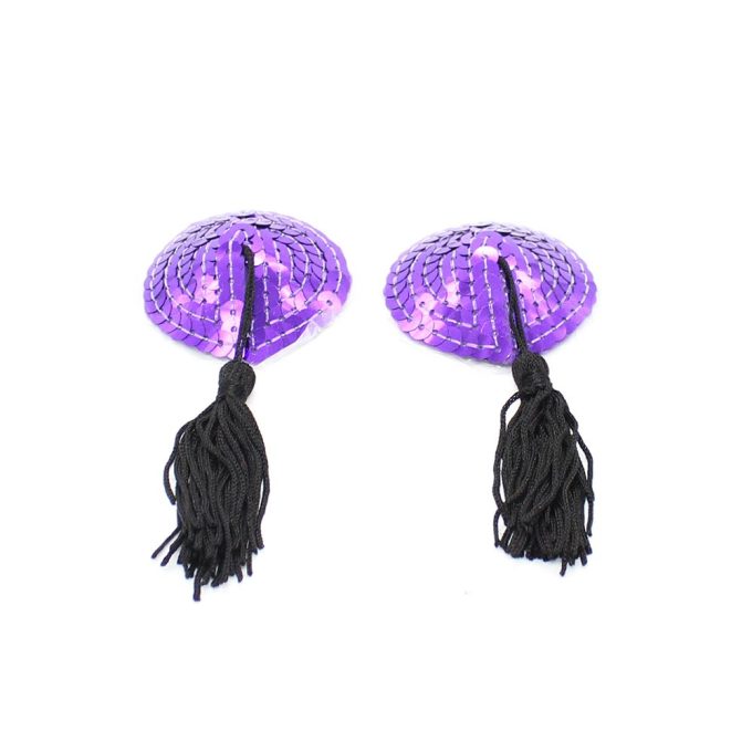 Pinch Burlesque Shining Heart PurpleBlack Tepelkwastjes Hart PaarsZwart nipple tassels 987101395 3