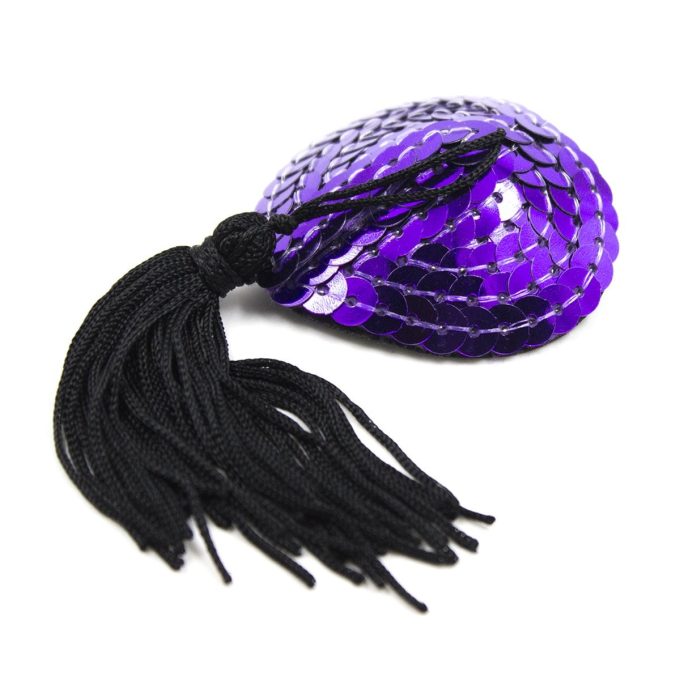 Pinch Burlesque Shining Heart PurpleBlack Tepelkwastjes Hart PaarsZwart nipple tassels 987101395 5