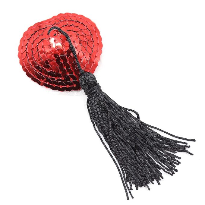Pinch Burlesque Shining Heart RedBlack Tepelkwastjes Hart RoodZwart tepelkwast 987101396 2