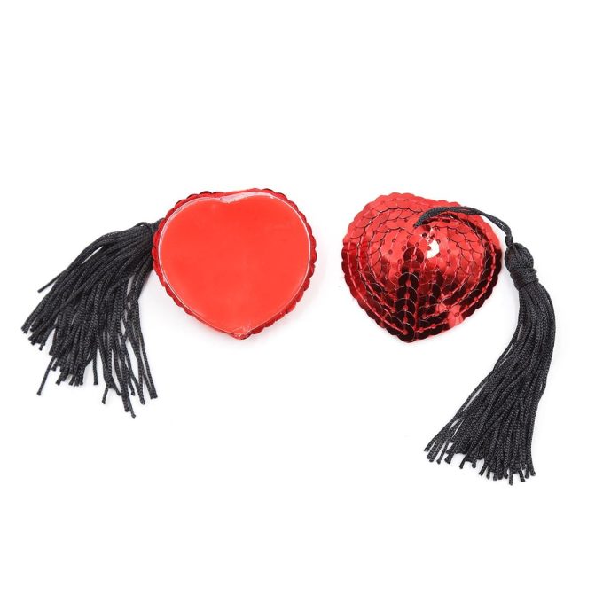 Pinch Burlesque Shining Heart RedBlack Tepelkwastjes Hart RoodZwart tepelkwast 987101396 4