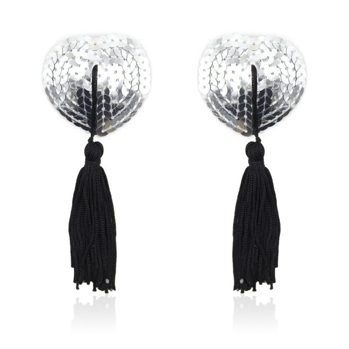 Pinch - Burlesque Shining Heart Silver/Black - Zilver/Zwart