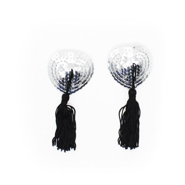 Pinch Burlesque Shining Heart SilverBlack Tepelkwastjes Hart ZilverZwart nipple tassels 987101392 2 Pinch Burlesque Shining Heart SilverBlack Tepelkwastjes Hart ZilverZwart nipple tassels 987101392 2
