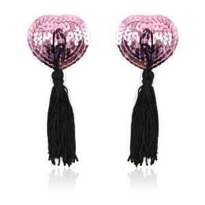 Pinch Burlesque Shining Heart Soft PinkBlack Tepelkwastjes Hart Zacht RozeZwart tepelkwast 987101393 1