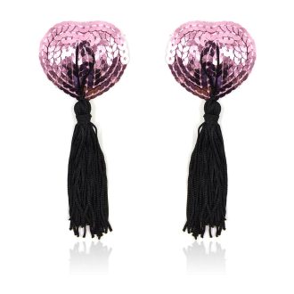 Pinch Burlesque Shining Heart Soft PinkBlack Tepelkwastjes Hart Zacht RozeZwart tepelkwast 987101393 1