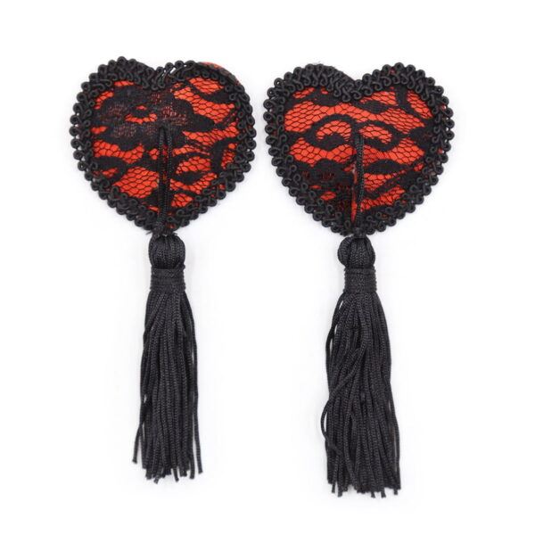 Pinch Burlesque lace Heart Red Tepelkwastjes Hart Rood 987101561