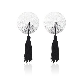 Pinch Burlesque round diamond Whiteblack Ronde tepelkwastjes ZwartWit tepelversiering tepelkwasten 987101404 1