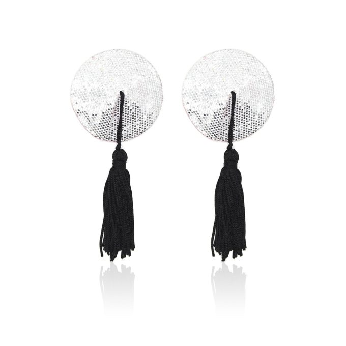 Pinch Burlesque round diamond Whiteblack Ronde tepelkwastjes ZwartWit tepelversiering tepelkwasten 987101404 1