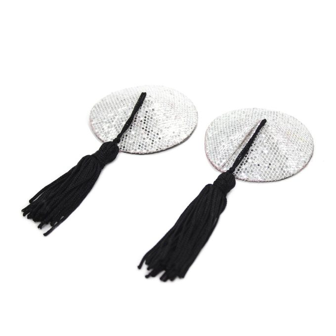 Pinch Burlesque round diamond Whiteblack Ronde tepelkwastjes ZwartWit tepelversiering tepelkwasten 987101404 3