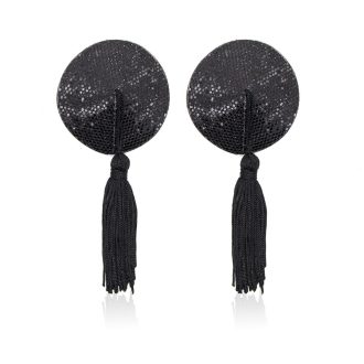Pinch Burlesque round diamond black Ronde tepelkwastjes Zwart tepelversiering tepelkwasten 987101401 4