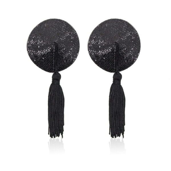 Pinch Burlesque round diamond black Ronde tepelkwastjes Zwart tepelversiering tepelkwasten 987101401 4