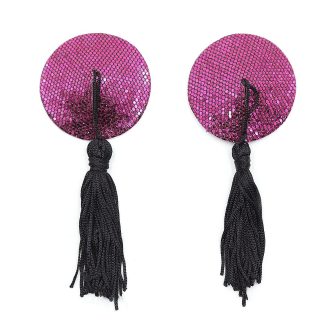 Pinch Burlesque round diamond purpleblack Ronde tepelkwastjes Zwart tepelversiering tepelkwast 987101406 4