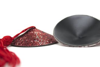 Pinch Burlesque round diamond red Ronde tepelkwastjes Rood tepelversiering tepelkwast 987101403 2