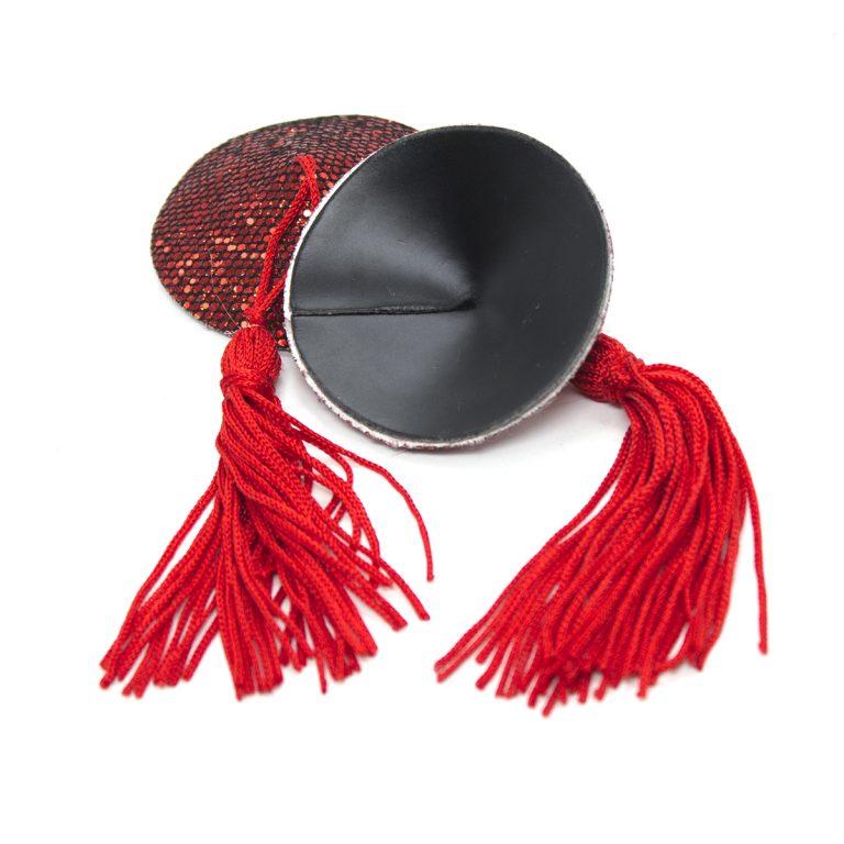 Pinch Burlesque round diamond red Ronde tepelkwastjes Rood tepelversiering tepelkwast 987101403 4