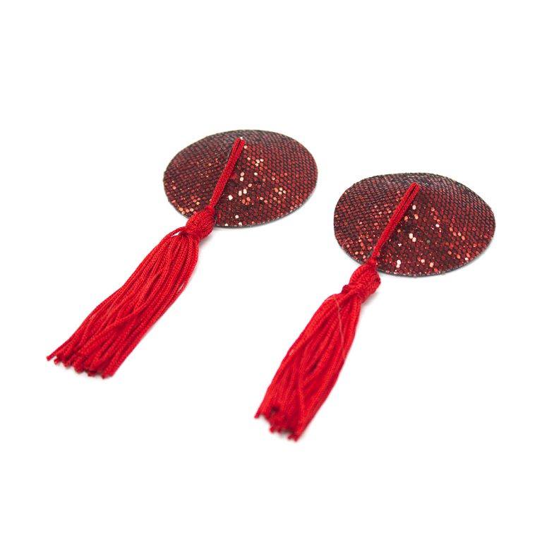 Pinch Burlesque round diamond red Ronde tepelkwastjes Rood tepelversiering tepelkwast 987101403 5