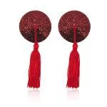 Pinch Burlesque round diamond red Ronde tepelkwastjes Rood tepelversiering tepelkwast 987101403 8