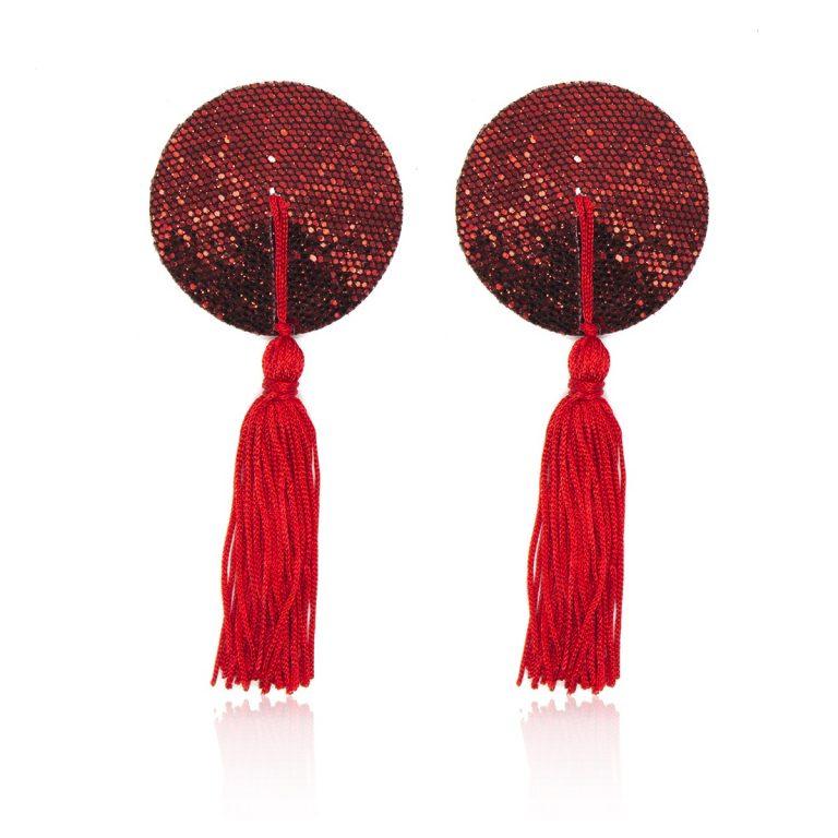 Pinch Burlesque round diamond red Ronde tepelkwastjes Rood tepelversiering tepelkwast 987101403 8