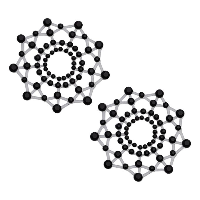Pinch - Nipple Sticker Black Diamond -Zwart