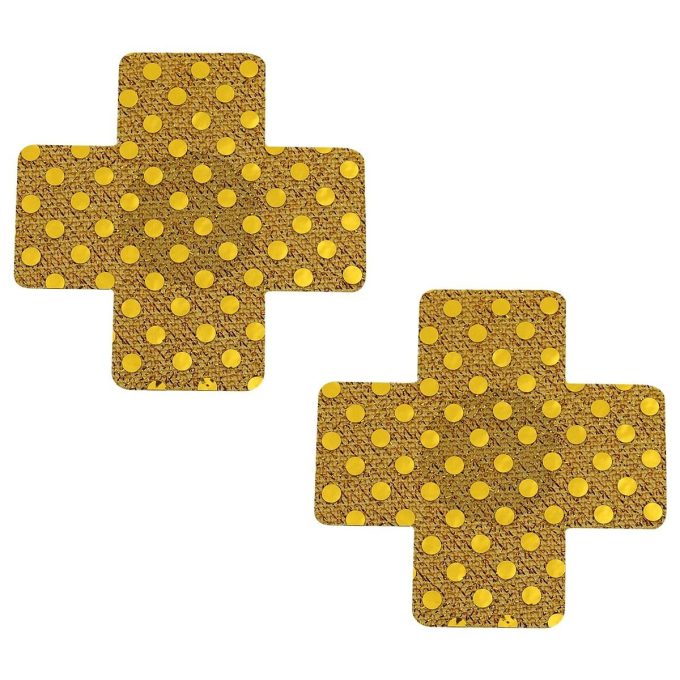 Pinch Nipple Sticker Dotted Cross Tepel Plakker Kruis Goud tepelstickers 987101477 1
