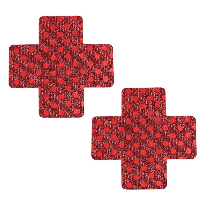 Pinch Nipple Sticker Dotted Cross Tepel Plakker Kruis Rood tepelstickers 987101476 1