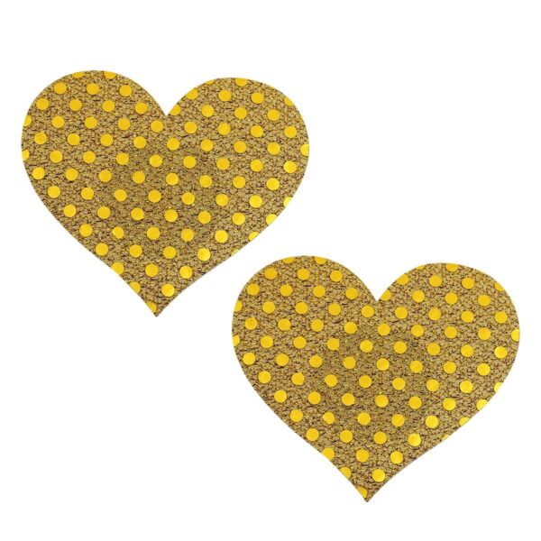Pinch Nipple Sticker Dotted Heart Tepel Plakker Hart Goud tepelstickers 987101464 1