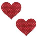 Pinch - Nipple Sticker Dotted Heart - Rood