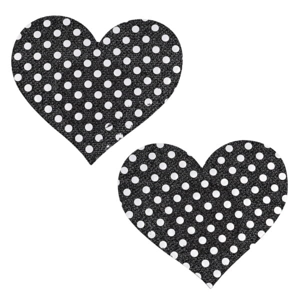Pinch Nipple Sticker Dotted Heart Tepel Plakker Hart ZwartZilver 987101466 1