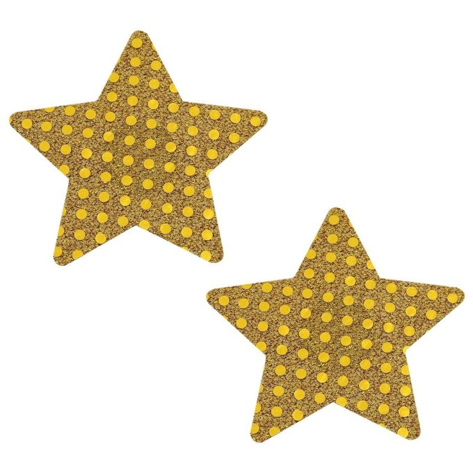 Pinch - Nipple Sticker Dotted Star - Goud 1 Pinch - Nipple Sticker Dotted Star - Goud