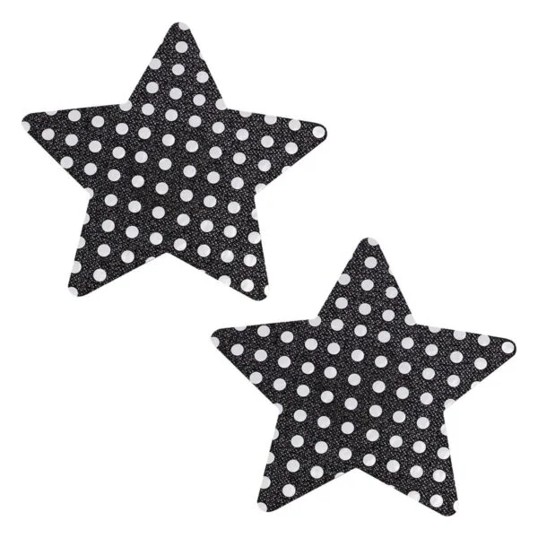 Pinch Nipple Sticker Dotted Star Tepel Plakker Ster Zwartzilver tepelstickers 987101486 1