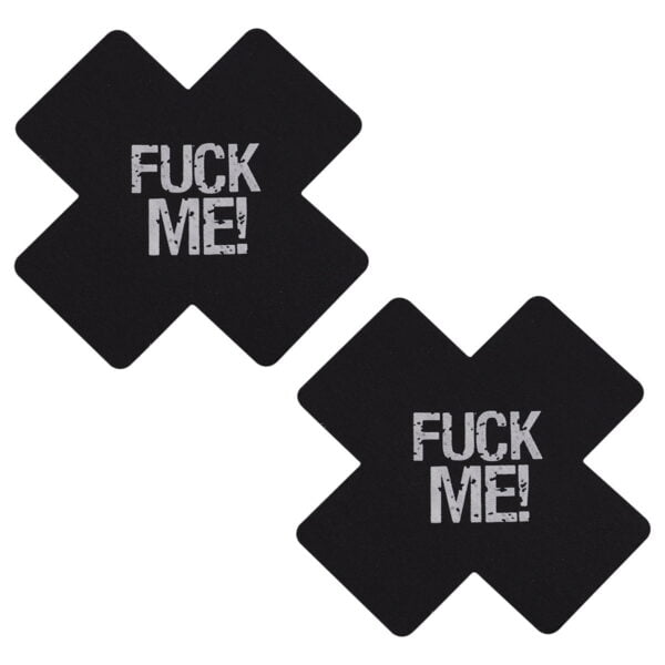 Pinch Nipple Sticker Fuck Me Tepel Plakker Zwart 987101480 tepelstickers 1