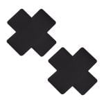 Pinch - Nipple Sticker Leather Cross - Zwart