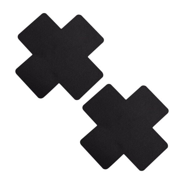 Pinch Nipple Sticker Plain Cross Tepel Plakker Kruis Zwart tepelsticker 987101441 1