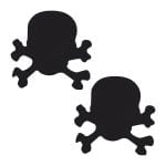 Pinch - Nipple Sticker Skull - Zwart