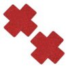 Pinch - Nipple Sticker Sparkle Cross - Rood
