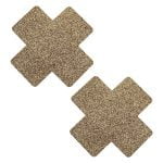 Pinch Nipple Sticker Sparkle Cross Tepel Plakker Kruis goud tepelsticker 987101448 1