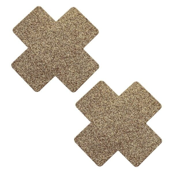 Pinch Nipple Sticker Sparkle Cross Tepel Plakker Kruis goud tepelsticker 987101448 1