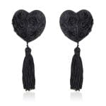 Pinch Tepelklemmen Burlesque Heart Black Tepelkwastjes Hart Zwart
