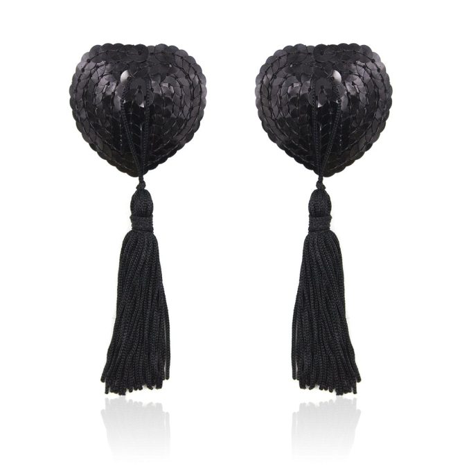 Pinch Tepelklemmen Burlesque Shining Heart Black Tepelkwastjes Hart Zwart 987101310 1