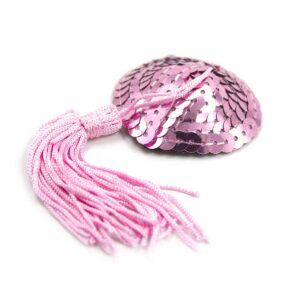 Pinch Tepelklemmen Burlesque Shining Heart Pink Tepelkwastjes Hart Roze 2 1