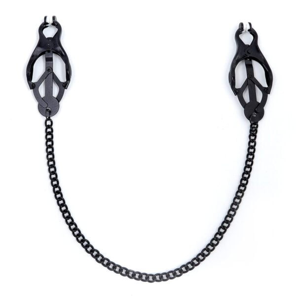 Pinch Tepelklemmen   Pinces de M. Noir   Clover Clamps   Zwart met ketting