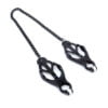 Pinch Tepelklemmen   Pinces de M. Noir   Clover Clamps   Zwart met ketting (3)