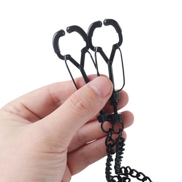 Pinch Tepelklemmen   Pinces de Q. Noir   bauhaus   Verstelbaar   Ketting  Zwart (2)