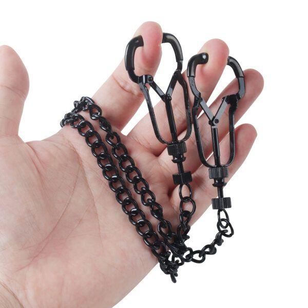 Pinch Tepelklemmen   Pinces de Q. Noir   bauhaus   Verstelbaar   Ketting  Zwart (3)